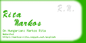 rita markos business card